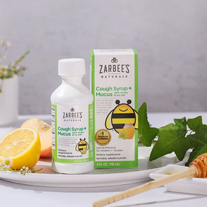 強生美國進口Zarbees小蜜蜂兒童止咳糖漿祛痰糖漿寶寶舒緩舒喉