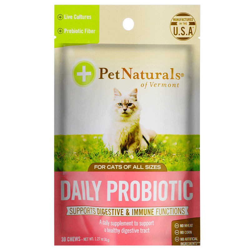 美国Pet Naturals猫用益生菌肠胃宝调理肠胃宠物猫咪专用拉稀软便