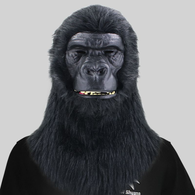 Mouth-Opening Funny Gorilla Headgear Masquerade Animal Bite Mask Halloween Holiday Party Performance Props Mouth-Opening Funny Gorilla Headgear Masquerade Animal Bite Mask Halloween Holiday Party Performance Props