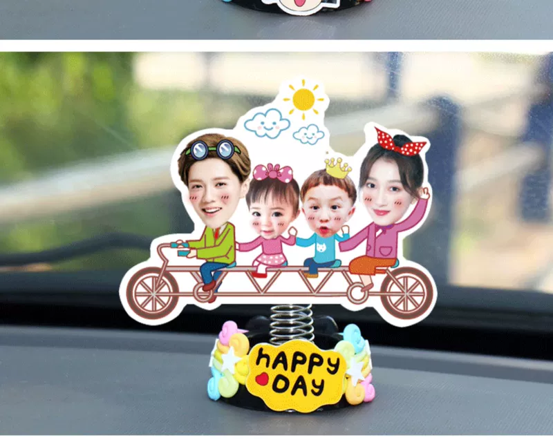 Sản phẩm trang trí nội thất ô tô sáng tạo tùy chỉnh ảnh trang trí ô tô lắc đầu ô tô ô tô Tự làm cá tính đẹp màu đỏ ròng - Ô tô nội thất Accesseries