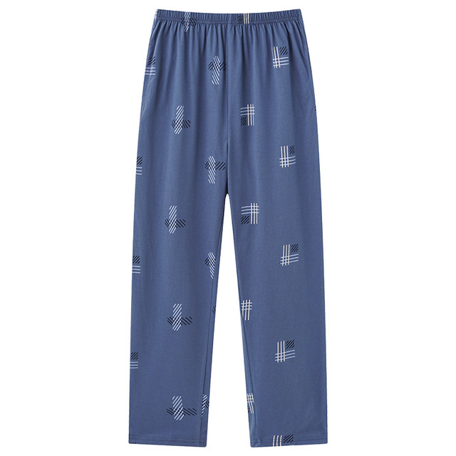 Langsha Men's Pajama Pants Spring and Autumn Thin Cotton Trousers Loose Large Autumn Casual Home Pants Cotton Single Pants