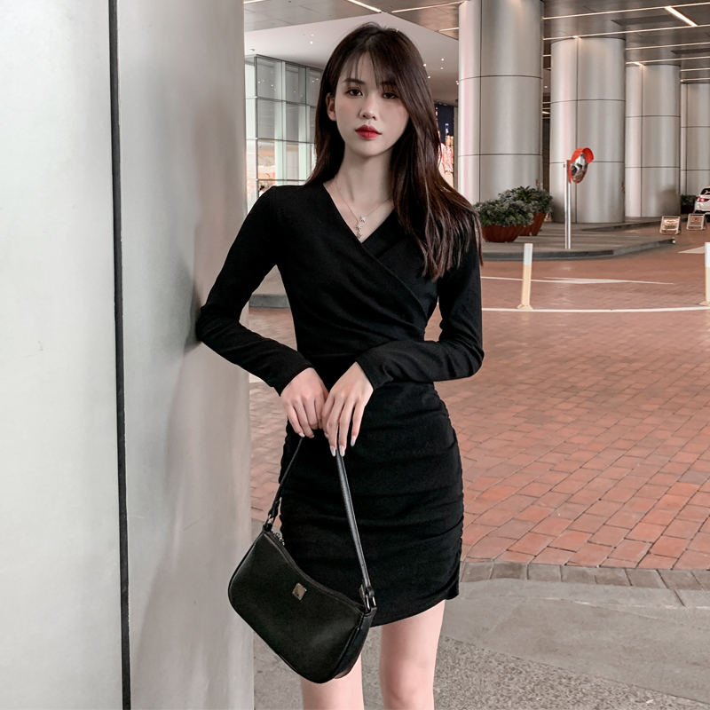 Collection Waist Sexy Dress 2023 New Autumn Winter Advanced Sensation Temperament Fit Coat Underskirt Tight and Hip Skirt-Taobao