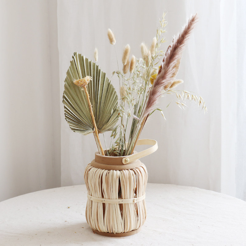 WULIHOME Multi Dry Flower Flower Arrangement Material Folk Coffee Shop-like Room Display Soft Vase Matching