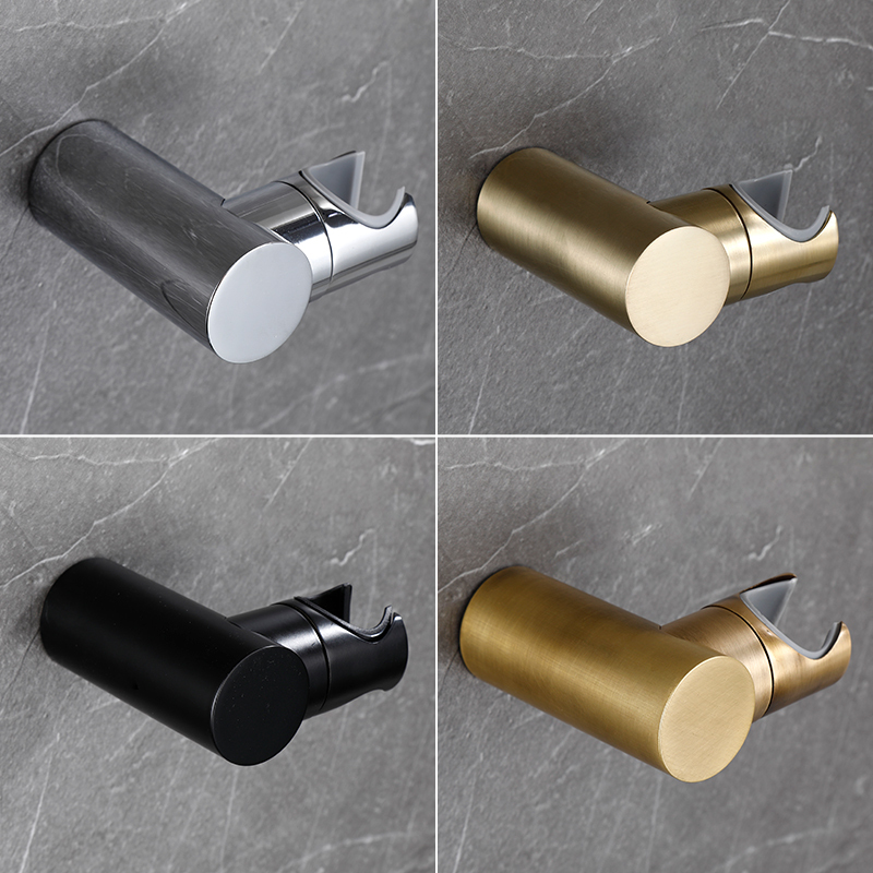 All-Copper Shower Black Showerhead Holder Bracket Adjustable Bathroom Nozzle Fixed Mount Rotatable Showerhead Base All-Copper Shower Black Showerhead Holder Bracket Adjustable Bathroom Nozzle Fixed Mount Rotatable Showerhead Base