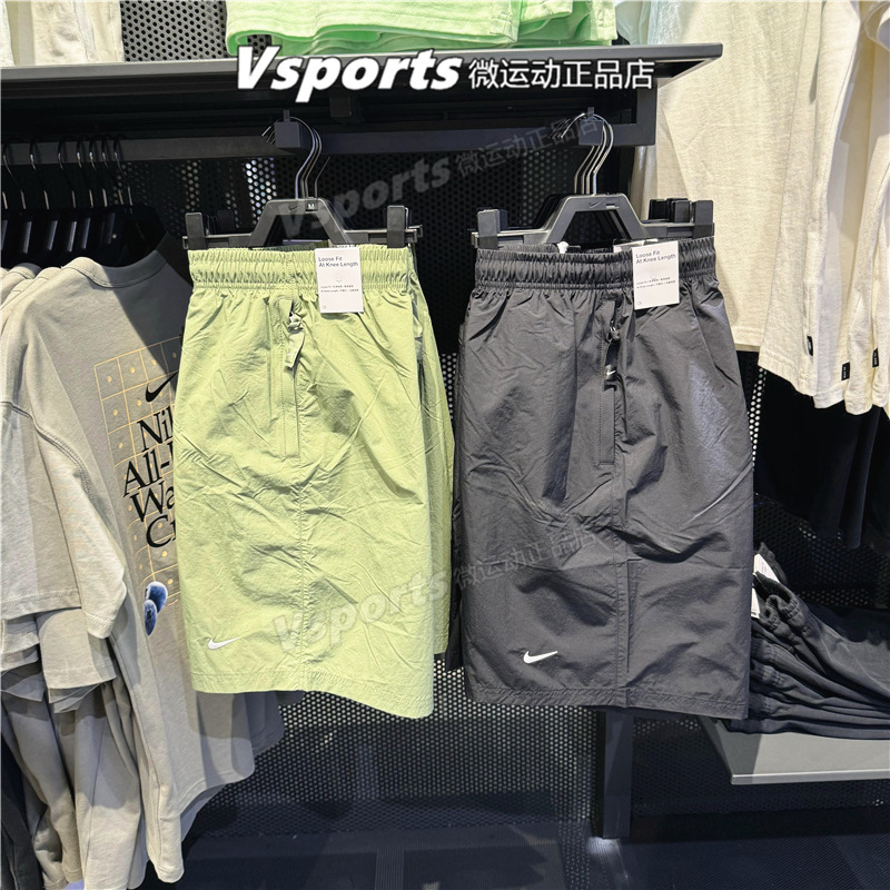 Authentic Nike Shorts for Men 2024 Summer Quick-Drying Sports Casual Breathable Workwear Five-Point Shorts Dx0750-010-386