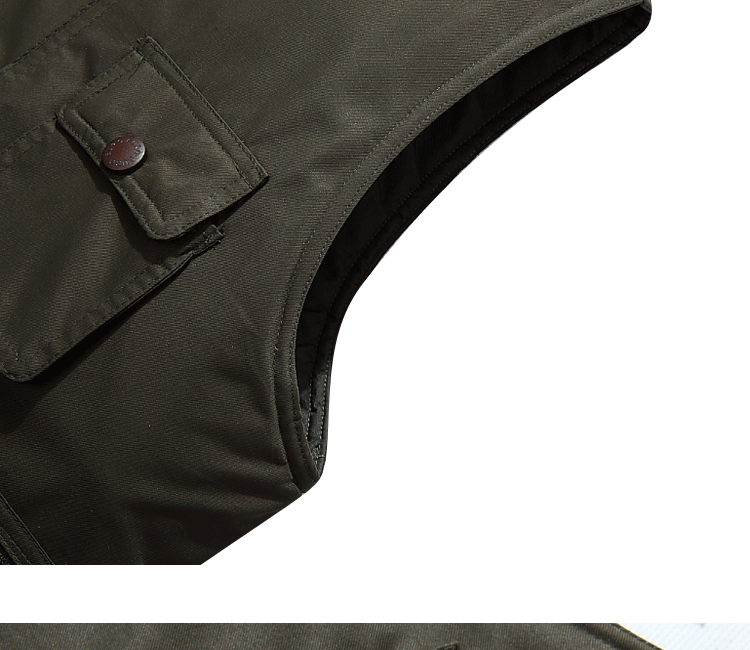 Mùa thu và mùa đông nam trung niên vest nam cộng với nhung dày cỡ lớn nhiều túi cotton vest vest cũ vai cha áo khoác mùa đông nam hàn quốc
