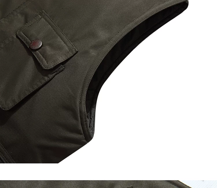 Mùa thu và mùa đông nam trung niên vest nam cộng với nhung dày cỡ lớn nhiều túi cotton vest vest cũ vai cha