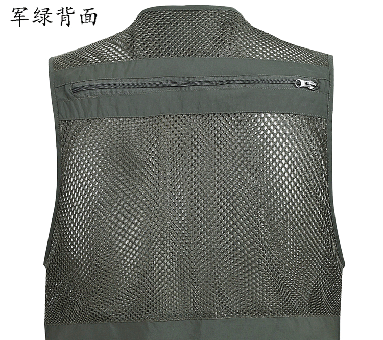Mùa hè mỏng phần lưới vest nam khô nhanh giản dị nhiều túi nam nhiếp ảnh vest vest vest cộng với phân bón để tăng - Dệt kim Vest vest công sở nam