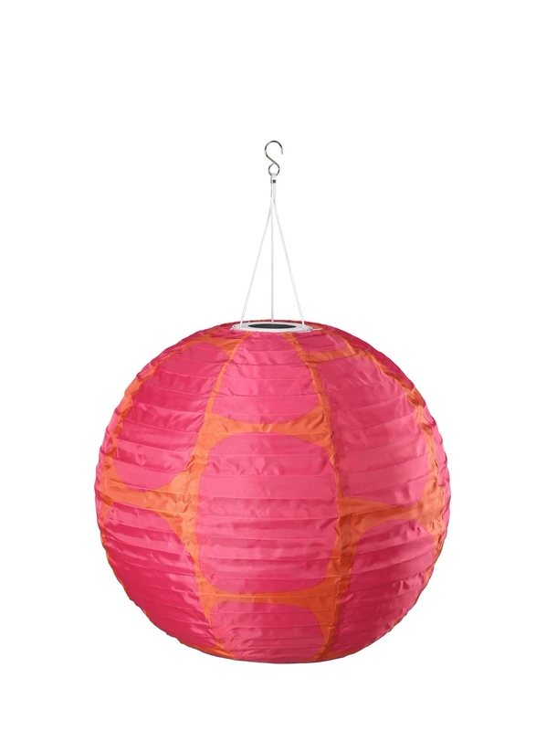 Ikea Home Furnishings Swenton Solar Pendant Light Lantern Deep Pink 45 ㎝