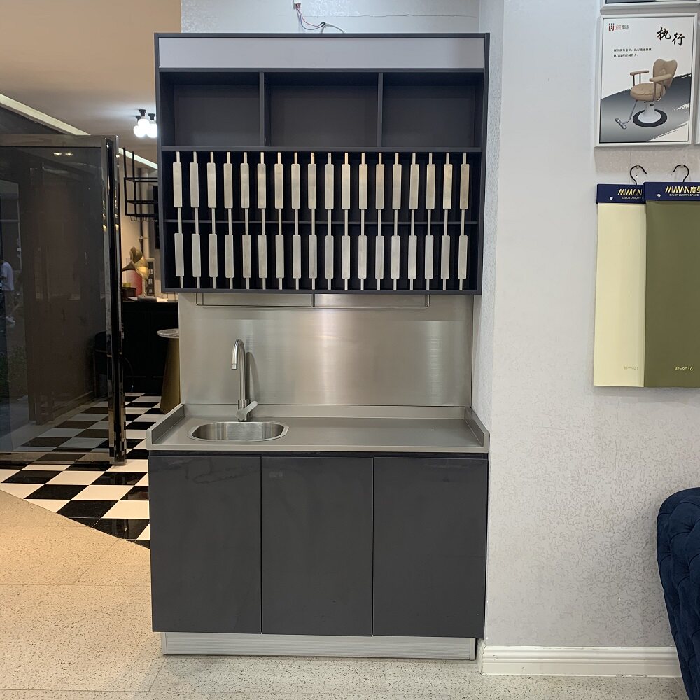 Hairdressers Special Dyeing Cream Hanging Exhibition Stand Hair Salon Dyeing Paste Containing Layer Shelf Beauty Hair Shop Stainless Steel Containing Cabinet Dyeing Paste Rack