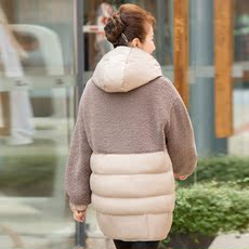 Одежда для дам 妈妈装冬装加厚棉衣仿羊羔毛棉服中长款40岁中老年女装外套