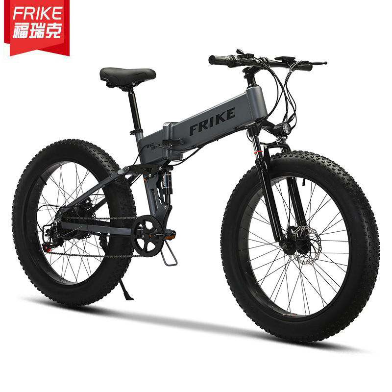 Source Manufacturer Furick 26inch Fat Tire Electric Power-Assisted Bicycle Folding Mountain Bike Snow Off-Road Bike
