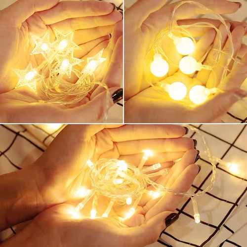 Светодиодный звездный ночник, сетевой красный свет, предложение комнаты, планировка, украшение спальни, маленькие красочные огни, мигающие гирлянды, полные звезд