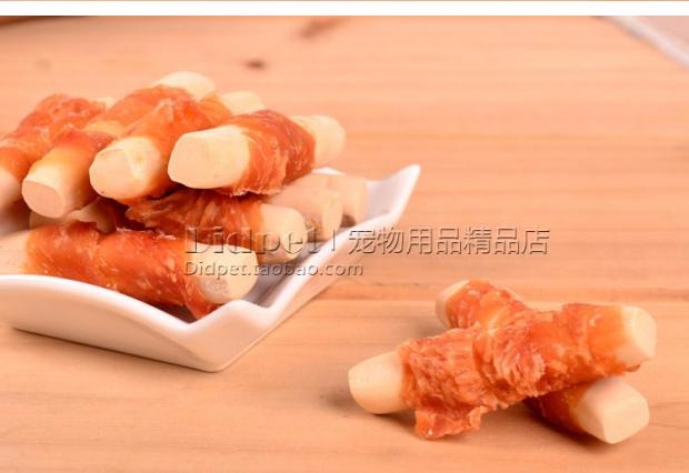 Pet dog snack chó mol mol Thịt gà xung quanh que canxi Dog nhai Teddy puppy dog ​​snack canxi 100g đồ ăn cho chó con