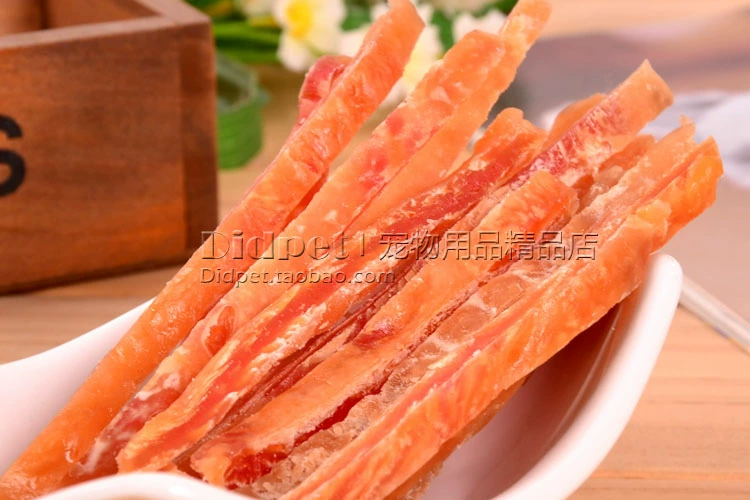 Pet dog snack chó mol mol Gà mềm băm nhỏ chó nhai Teddy puppy dog ​​snack ngon 100g