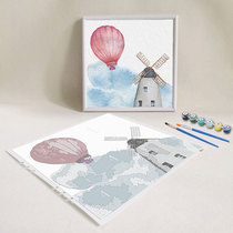 Handmade oil painting diy Childrens digital oil painting Self-drawn coloring painting production of simple hand-drawn filling coloring painting