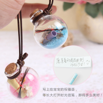 Baby fetal hair souvenir fetal hair pendant micro landscape glass ball newborn diy car hanging