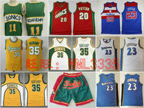 SuperSonics embroidered basketball jersey pants Peyton Ray Allen Durant Camp Schramf Washington Bullets