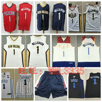 Pelicans Basketball Clothes Pants No. 1 Zion Williams Tank Top Embroidered Shorts College Basketball Jersey Youth Trend