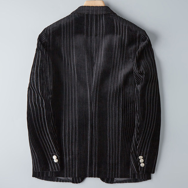 ຊຸດຜູ້ຊາຍຊຸດຜູ້ຊາຍ tailored street handsome corduroy jacket ຜູ້ຊາຍເກົາຫຼີ trendy striped casual suit ຜູ້ຊາຍຊຸດດຽວ