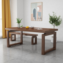 Walnuts Wood Large Plate Table Solid Wood Large Plate Desk Log Table Bench Table Meeting Table Table North America Imported Wood