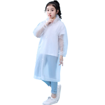 Disposable raincoat for children girls thickened primary school boys transparent portable backpackable child poncho custom printed logo