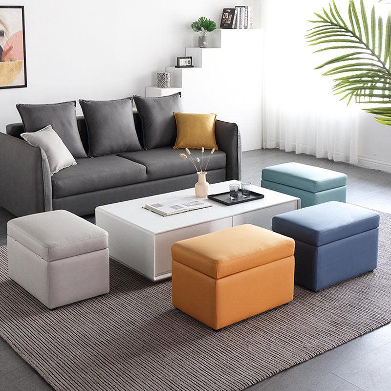 Technology cloth storage stool fabric storage stool long sofa stool home living room can be customized rectangular fabric pier