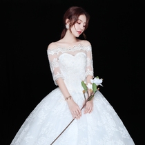 Wedding Dresses Son Ensemble Superfairy Dream Wedding 2022 New Temperament Bride Brief the Shoulders Korean Version of the Slim Palace