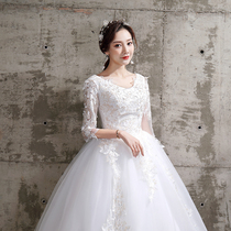 Light wedding dress Forest department super fairy dream wedding dress 2021 new bridal temperament small middle school student word shoulder simple