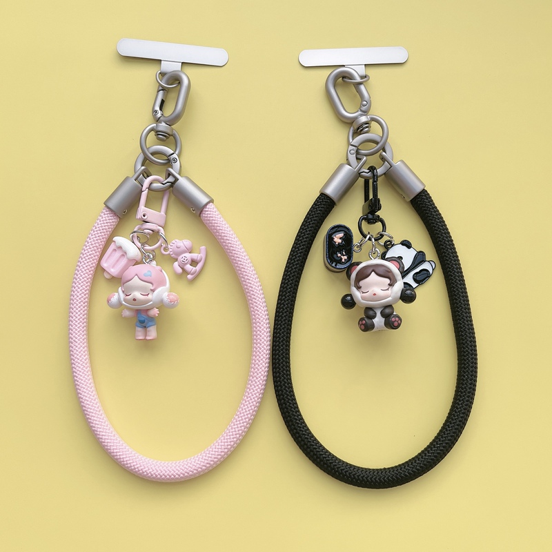 New Bubble Mart Phone Chain Molly Cute Plush Phone Lanyard Keychain Anti-Lost Strap Hand Accessory