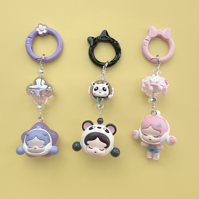 Authentic Bubble Mart Cute Cartoon Girl Car Mini Keychain Mini Backpack Mobile Phone Multifunctional Pendant Authentic Bubble Mart Cute Cartoon Girl Car Mini Keychain Mini Backpack Mobile Phone Multifunctional Pendant