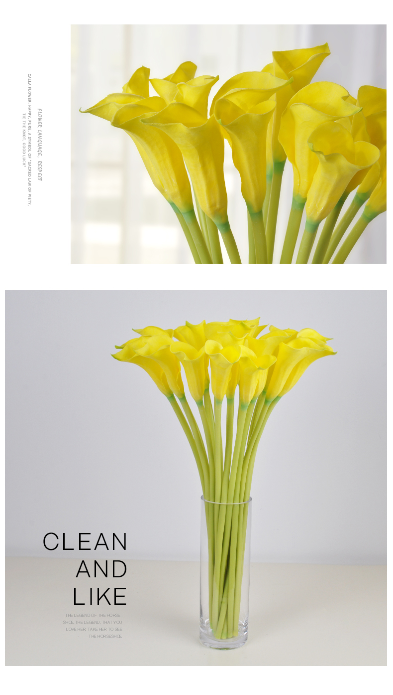 tivi asanzo 40 inch Calla lily hoa nhân tạo phòng khách trang trí hoa giả hoa trang trí bình hoa TV tủ lớn bó hoa bàn trang trí - TV tivi 65 inch giá rẻ