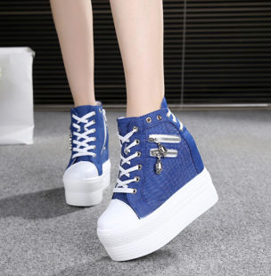 Fashionable high casual footwear, sports shoes platform, 2017 trend, 11cm