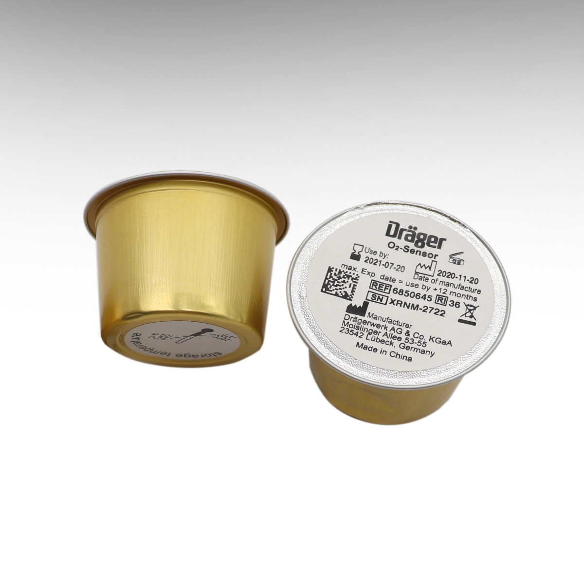 Drager Draeger ventilator original oxygen battery oxygen sensor 6850645