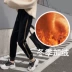 Quần nhung vàng cộng với quần nhung nữ quần harem quần âu quần nữ mùa thu đông mặc quần lửng ống rộng quần dày quần thể thao nữ Quần Harem