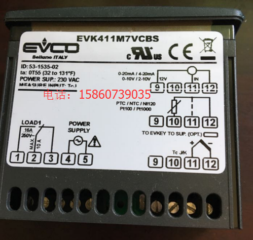 New original EVCO thermostat EVK411M7VCBS humidity thermostat upgrade EV3401M7