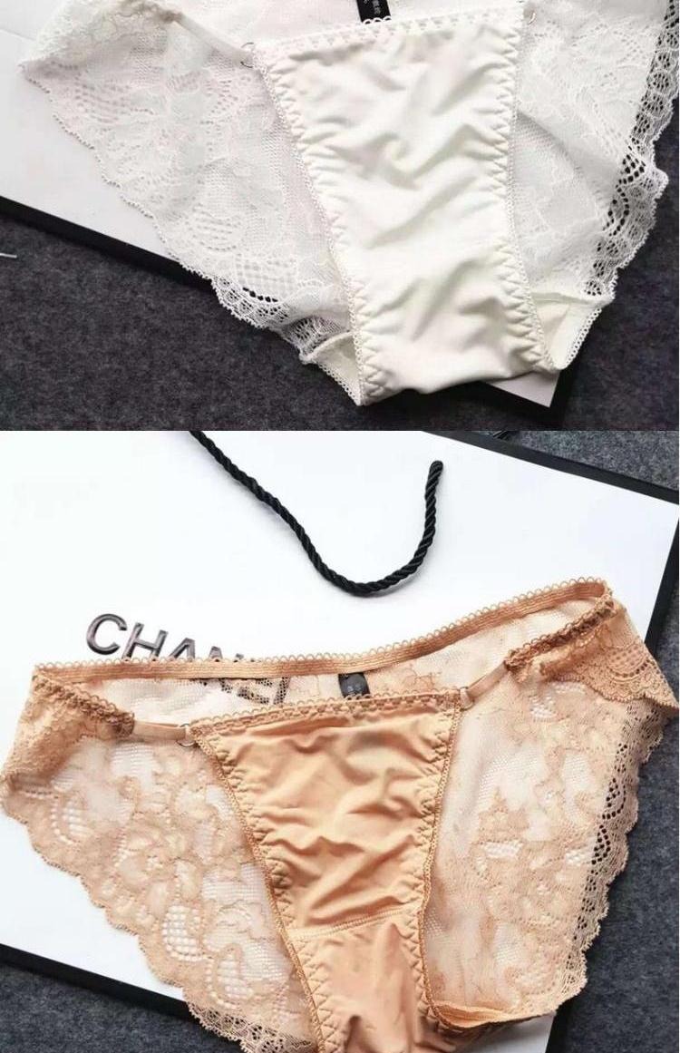 Quần lót Nữ Châu Âu và Châu Mỹ Không có dấu vết của lụa băng ren openwork không có dấu vết với túi thắt lưng thấp hông quần lót nữ trong suốt quan lot khe nam