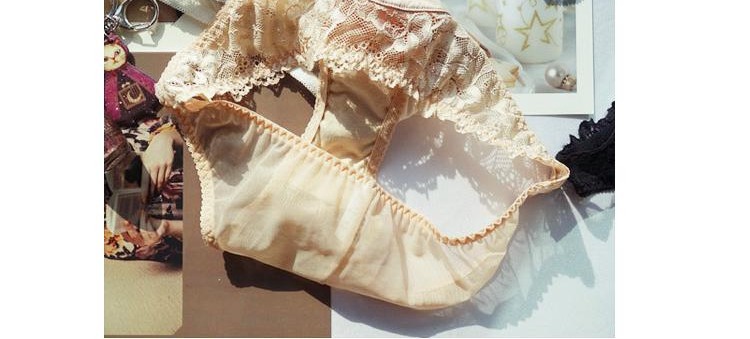 Thong nữ cảm giác t quần rỗng cám dỗ rỗng ren sao mô phỏng lụa thấp eo tam giác đồ lót phụ nữ quần lót su
