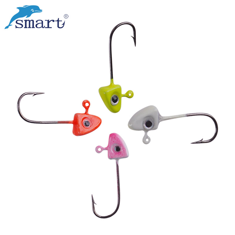 South Korea lead hook soft insect Luya bait 1 6g4 with mini ice hook bionic triangle fish head hook