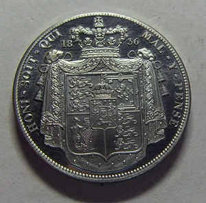 Великобритания 【William IV Crown 1836】 Retro, алюминиевая оловянная никель, монета · Глава