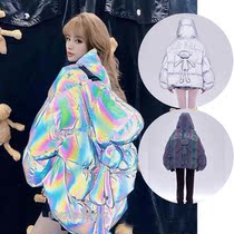 13demarzo Down Clothing Winter New Temperament 100 Hitch Laser Reflective Astronaut Small Bear 2020 New Pindi Woman