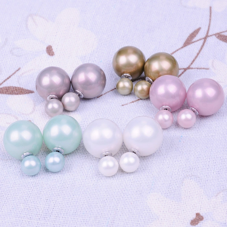 Hoa tai ngọc trai vỏ sò nữ hai mặt trước và sau mẫu 2019 mới thủy triều nhỏ trang sức hàng loạt cửa hàng hoa tai cá tính nữ - Thiết bị sân khấu