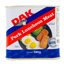 Imported from Denmark Silver Label Pork Luncheon Meat Canned 340g Convenient Instant Food Hot Pot Instant Noodle Partner Temporary Special