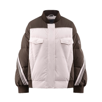 Ai Lai 2024 new down jacket short American style stitching contrasting color baseball uniform sports casual womens warm design