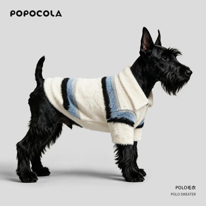 Knitted Sweater for Small Dogs, Autumn and Winter Style, Mink Wool, Thickened for Warmth, Suitable for Winter, for Bichon, Teddy, Small-Sized Dogs, Polo Style