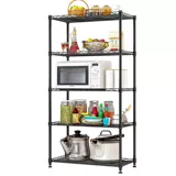 厨房置物架落地多层放微波炉收纳架子免打孔调味料用品菜篮储物架