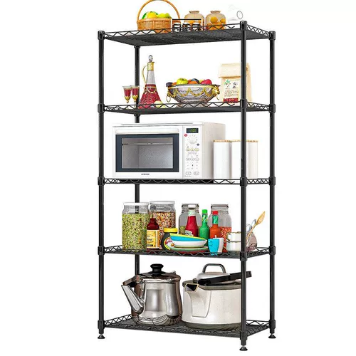 Кухонная полка помещается на пол многослойной, размещенной в микроволновой печи.