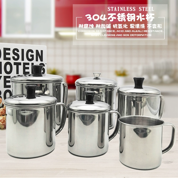 Cốc inox cho học sinh uống cốc nước có tay cầm cốc mẫu giáo cốc trà mùa hè ly rượu chịu nhiệt LOGO - Tách ấm giữ nhiệt