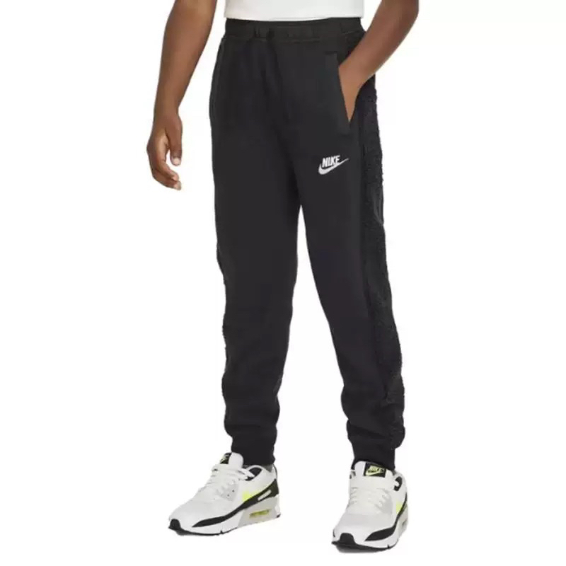 Nike/Nike Genuine Winter Fleece-Lined Warm Loose-Fitting Sports Jogger Pants for Older Children Dv3062-010 Nike/Nike Genuine Winter Fleece-Lined Warm Loose-Fitting Sports Jogger Pants for Older Children Dv3062-010