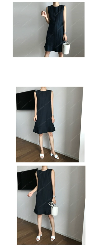 L53 Sản phẩm mới của phụ nữ Hàn Quốc 2019 không tay xù lông xù mùa hè thanh lịch Váy một mảnh mỏng - Sản phẩm HOT